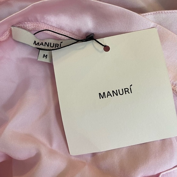 Manuri Lilly 2.4 Mini Skirt Pink Silk Size M - Picture 6 of 7